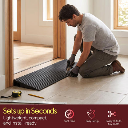 Rise Rubber Threshold Ramp - PTRDSS07