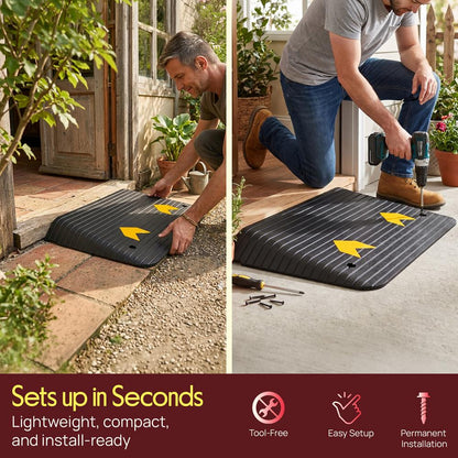 Rise Rubber Threshold Ramp - PTRDT34