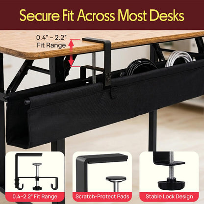 Clamp / Screw Mount Fabric Cable Managem - PUDCM48BK