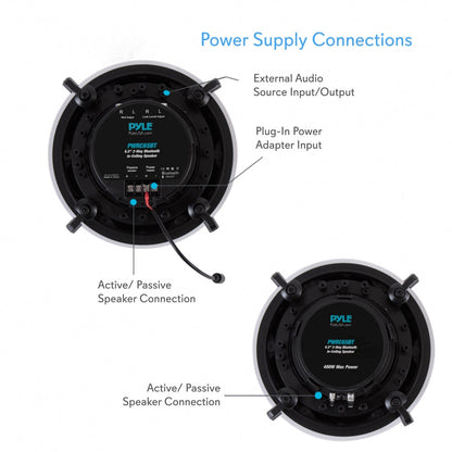 Ceiling/Wall Speaker System Wireless Bluetooth 300W White