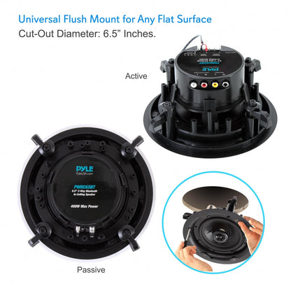 Ceiling/Wall Speaker System Wireless Bluetooth 300W White