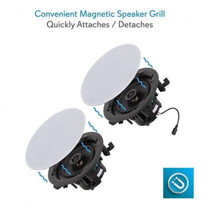 Ceiling/Wall Speaker System Wireless Bluetooth 300W White
