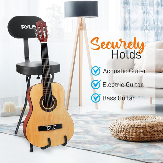 Adjustable Guitar Seat with Stand Padded Cradles 300 lbs Capacity